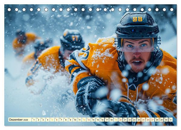 Produktbild: Eishockey - tolle Momente (Tischkalender 2026 DIN A5 quer), CALVENDO Monatskalender