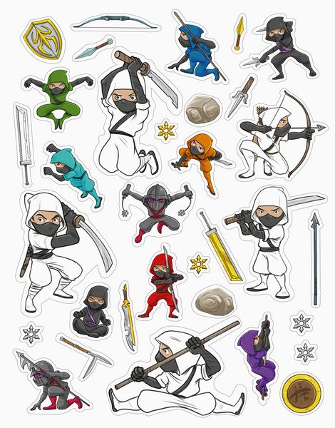 Produktbild: Mein Ausmalstickerbuch - Ninjas