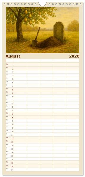Produktbild: Familienplaner 2026 - Theodor Fontane mit 5 Spalten (Wandkalender, 21 x 45 cm) CALVENDO