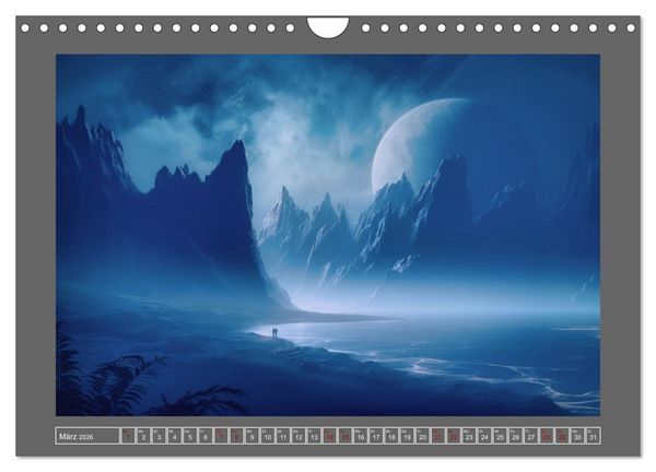 Produktbild: Tr&auml;umereien in Blau (Wandkalender 2026 DIN A4 quer), CALVENDO Monatskalender