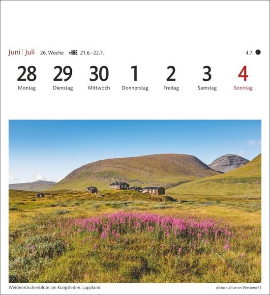 Produktbild: Schweden Sehnsuchtskalender 2027 - Wochenkalender mit 53 Postkarten