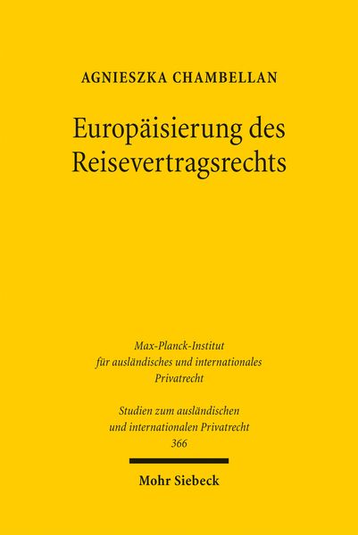 Produktbild: Europ&auml;isierung des Reisevertragsrechts