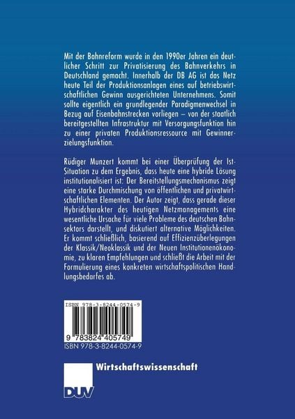 Produktbild: Das Schienennetz in Deutschland nach der Bahnreform