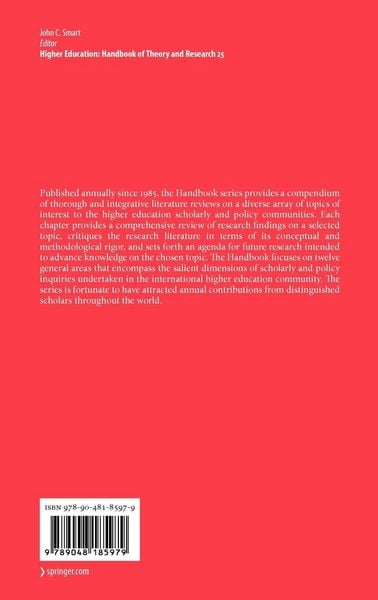 Produktbild: Higher Education: Handbook of Theory and Research