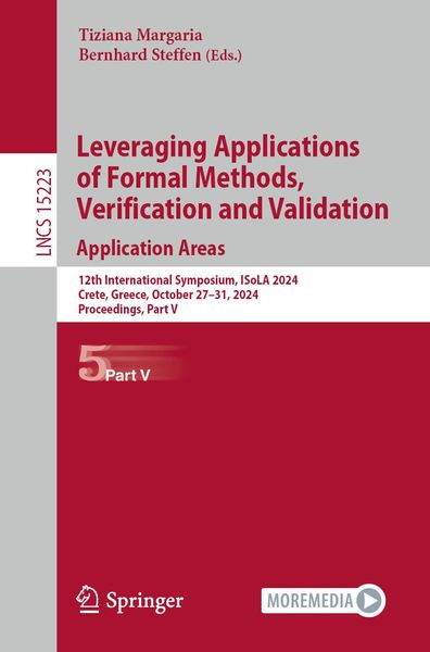 Produktbild: Leveraging Applications of Formal Methods, Verification and Validation. Application Areas
