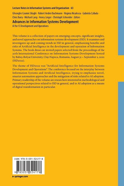 Produktbild: Advances in Information Systems Development