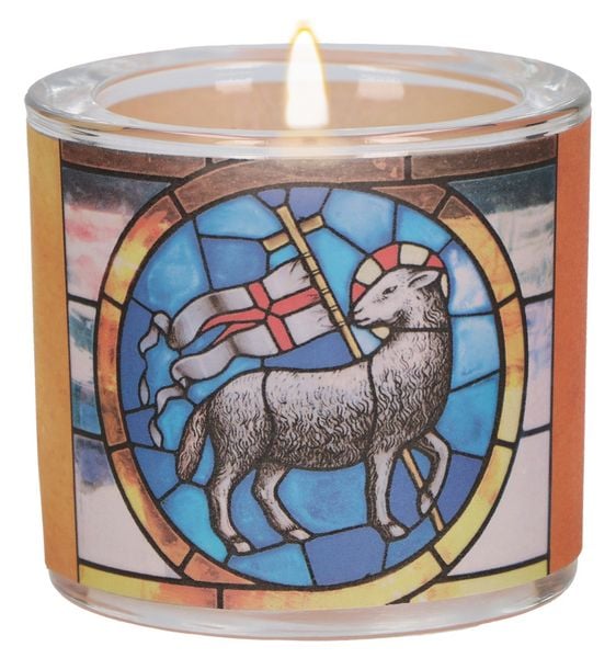Produktbild: Windlicht aus Glas zu Ostern - Zeichen der Hoffnung