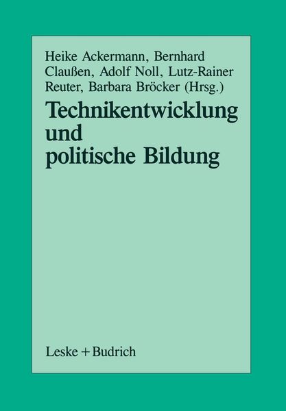 Produktbild: Technikentwicklung und Politische Bildung