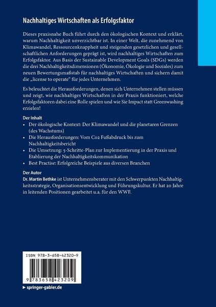 Produktbild: Nachhaltiges Wirtschaften als Erfolgsfaktor