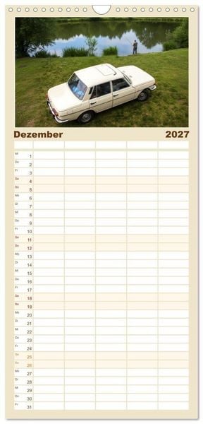 Produktbild: Familienplaner 2027 - Der Stolz vergangener Zeiten mit 5 Spalten (Wandkalender, 21 x 45 cm) CALVENDO