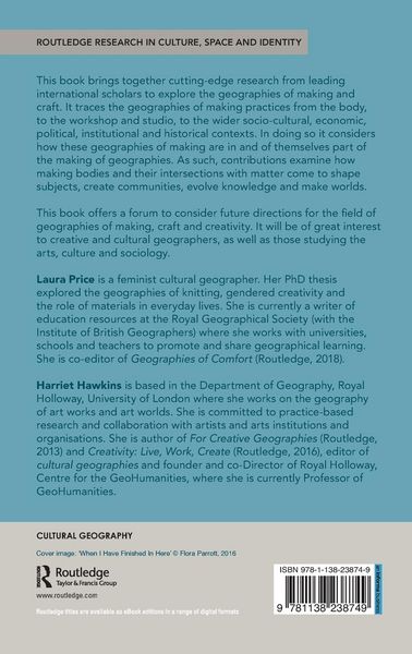 Produktbild: Geographies of Making, Craft and Creativity