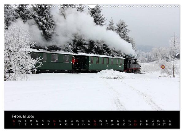 Produktbild: Dampfbahnromantik auf schmaler Spur (Wandkalender 2026 DIN A3 quer), CALVENDO Monatskalender