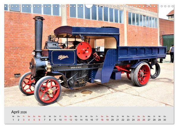 Produktbild: Oldtimer-Dampffahrzeuge. Historische Dampf- und Hei&szlig;luftfahrzeuge (Wandkalender 2026 DIN A3 quer), CALVENDO Monatskalender