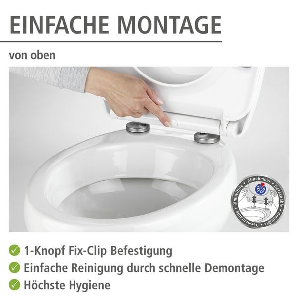 Produktbild: Toilettensitz Mod. Droplets Hochglanz, WC-Sitz mit Absenkautomatik, Schnellbefestigung