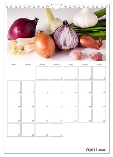 Produktbild: Kulinarische Kompositionen - Terminplaner (Wandkalender 2026 DIN A4 hoch), CALVENDO Monatskalender