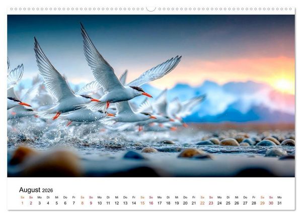 Produktbild: Seeschwalben - Meister der L&uuml;fte (Wandkalender 2026 DIN A2 quer), CALVENDO Monatskalender