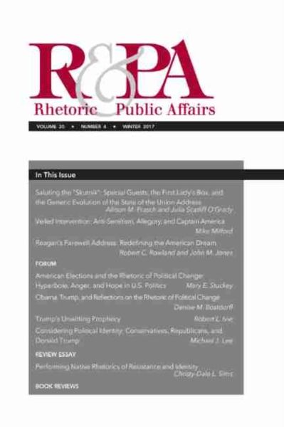 Produktbild: Rhetoric & Public Affairs 20 N