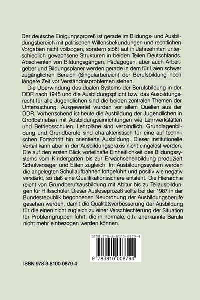 Produktbild: Berufsausbildung in der DDR
