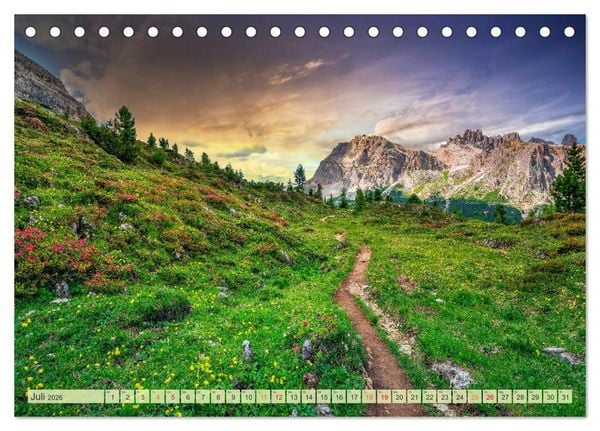 Produktbild: Wandern - die Welt erwartet Dich (Tischkalender 2026 DIN A5 quer), CALVENDO Monatskalender