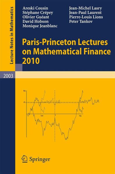 Produktbild: Paris-Princeton Lectures on Mathematical Finance 2010