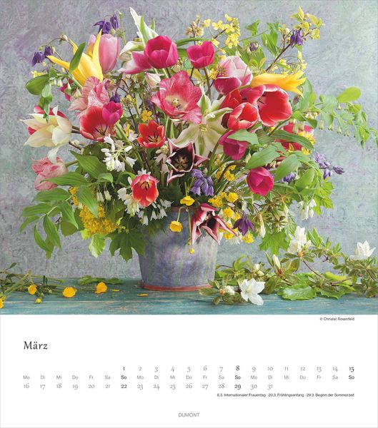 Blumenliebe 2026 - Foto-Kalender - Wand-Kalender - 30x34 - Blumen-Liebe