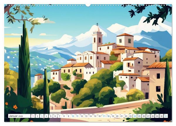 Produktbild: Europas Charme (hochwertiger Premium Wandkalender 2026 DIN A2 quer), Kunstdruck in Hochglanz