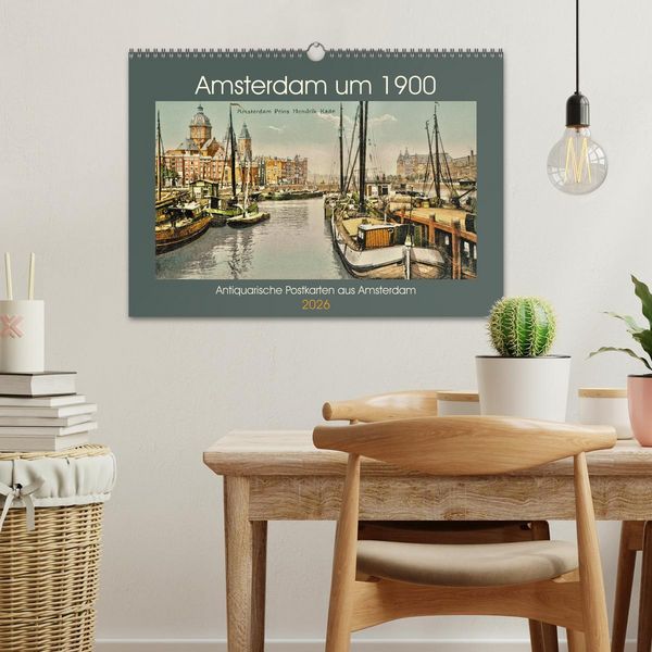 Produktbild: Amsterdam um 1900 (Wandkalender 2026 DIN A3 quer), CALVENDO Monatskalender