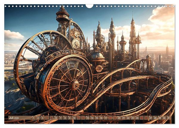Produktbild: Steampunk Maschinenwelt (Wandkalender 2026 DIN A3 quer), CALVENDO Monatskalender
