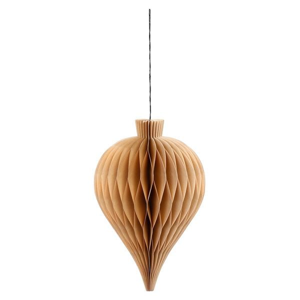 Produktbild: Deko-Anh&auml;nger Ornament hellbraun 25cm aus Papier