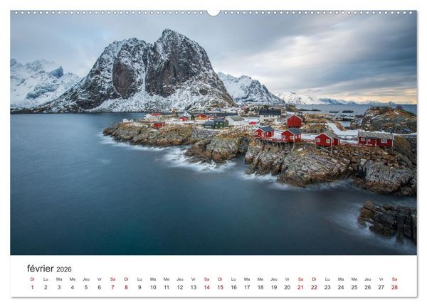 Produktbild: R&eacute;flexions dans les &icirc;les Lofoten (Calendrier mural 2026 DIN A2 vertical) calendrier de bureau