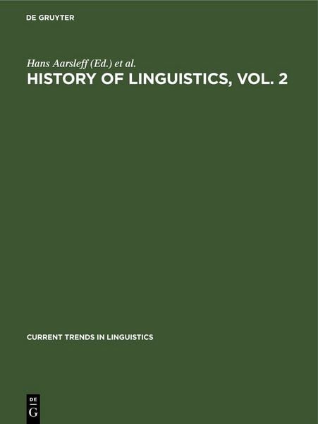 Produktbild: History of Linguistics, Vol. 2