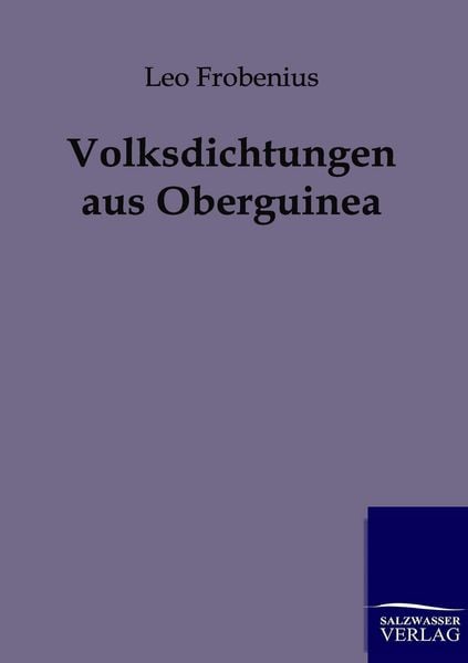 Produktbild: Volksdichtungen aus Oberguinea