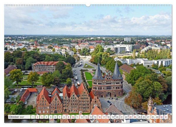 Produktbild: L&uuml;beck, die sehenswerte Hansestadt an der Ostsee (hochwertiger Premium Wandkalender 2027 DIN A2 quer), Kunstdruck in Hochglanz