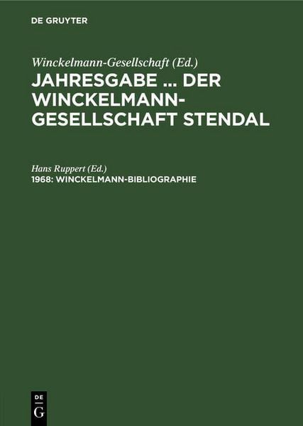 Produktbild: Winckelmann-Bibliographie