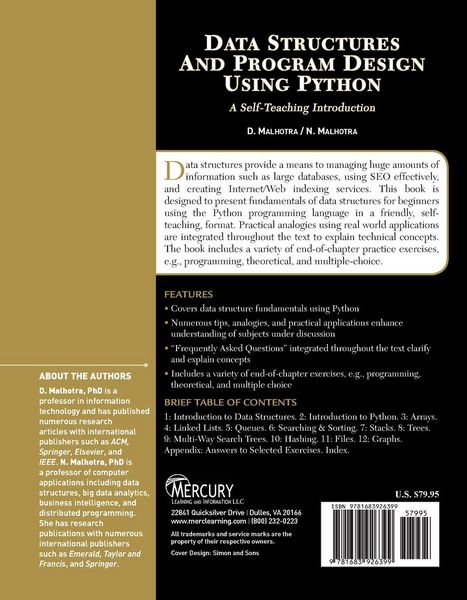 Produktbild: Data Structures and Program Design Using Python