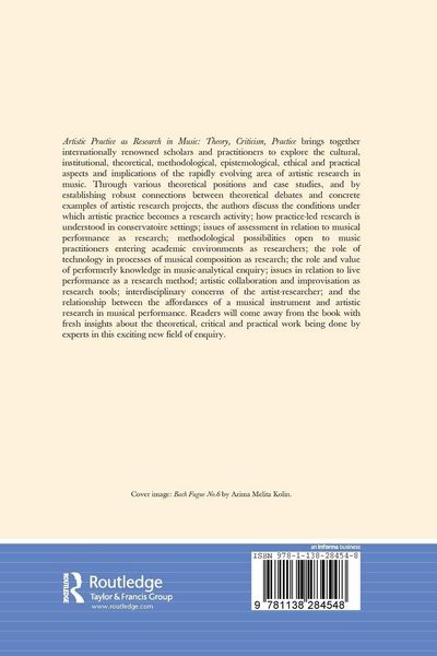 Produktbild: Artistic Practice as Research in Music