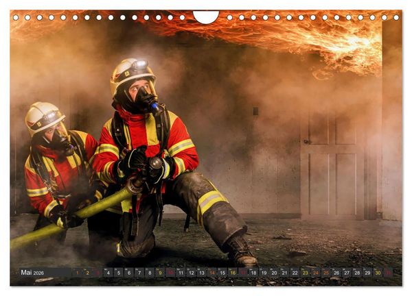 Produktbild: Im Bann der Rettung - Feuerwehr (Wandkalender 2026 DIN A4 quer), CALVENDO Monatskalender