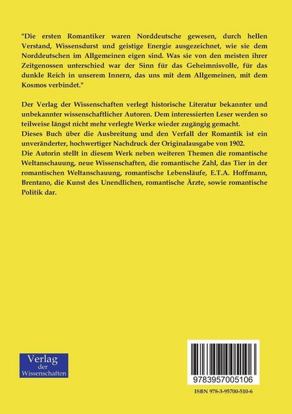 Produktbild: Ausbreitung und Verfall der Romantik