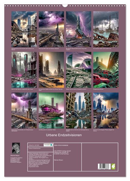 Produktbild: Urbane Endzeitvisionen (Wandkalender 2026 DIN A2 hoch), CALVENDO Monatskalender