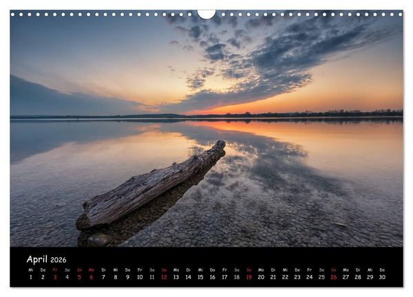 Produktbild: silent minutes - Lichtstimmungen im 5-Seen-Land (Wandkalender 2026 DIN A3 quer), CALVENDO Monatskalender