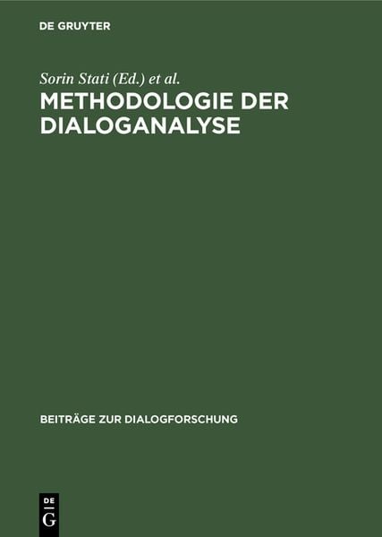 Produktbild: Methodologie der Dialoganalyse