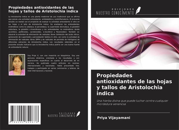 Produktbild: Propiedades antioxidantes de las hojas y tallos de Aristolochia indica