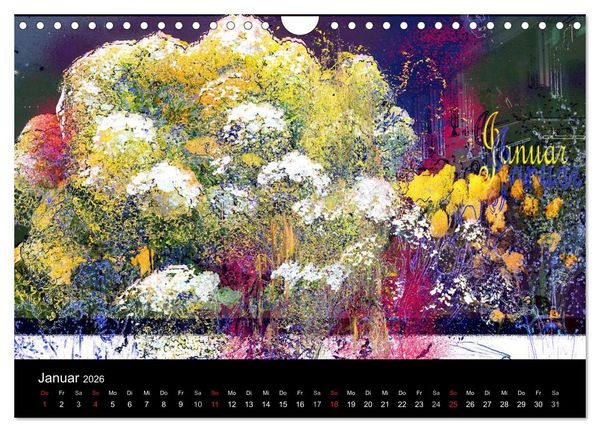 Produktbild: Blumen - Digital (Wandkalender 2026 DIN A4 quer), CALVENDO Monatskalender