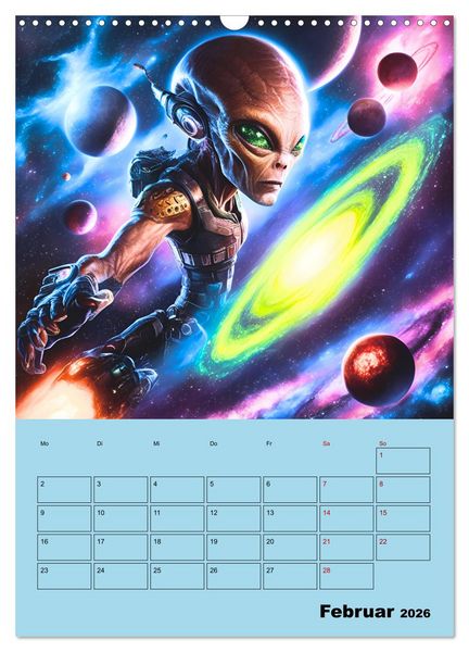 Produktbild: Galaktische Begegnungen (Wandkalender 2026 DIN A3 hoch), CALVENDO Monatskalender