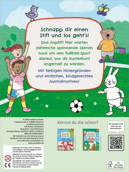 Produktbild: Mein gro&szlig;es buntes Malbuch &ndash; Fu&szlig;ball