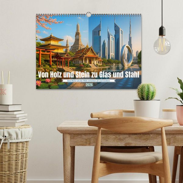 Produktbild: Von Holz und Stein zu Glas und Stahl (Wandkalender 2026 DIN A3 quer), CALVENDO Monatskalender