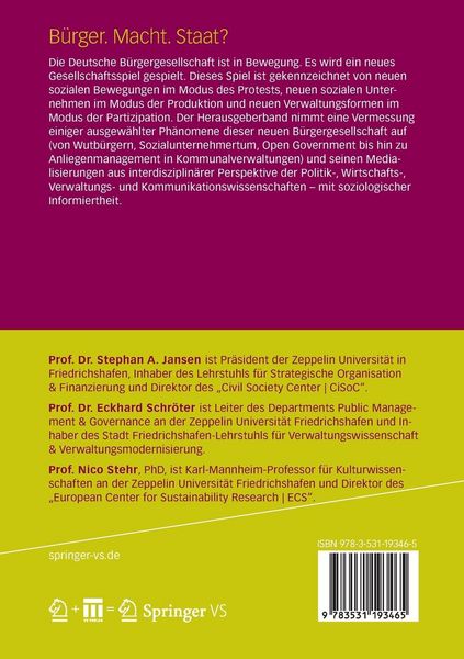 Produktbild: B&uuml;rger. Macht. Staat?
