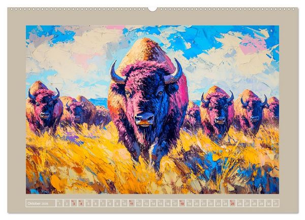 Produktbild: Wilde Sch&ouml;nheiten. Ein Jahr mit majest&auml;tischen Tieren (Wandkalender 2026 DIN A2 quer), CALVENDO Monatskalender
