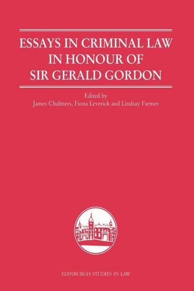 Produktbild: Essays in Criminal Law in Honour of Sir Gerald Gordon