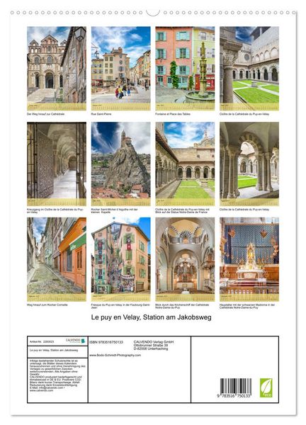 Produktbild: Le puy en Velay, Station am Jakobsweg (hochwertiger Premium Wandkalender 2027 DIN A2 hoch), Kunstdruck in Hochglanz